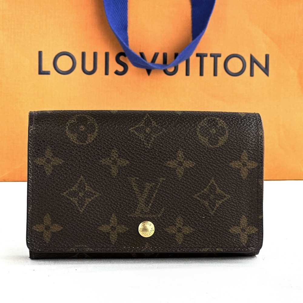 💎 Louis Vuitton Monogram Porte-Monnaie Tresor Wallet